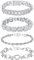 Krfy 4 Pcs Gold Silber Tennis Armband Damen Set Diamant Armband Herren Tennisarmband Kubanisches Armband Clip Armband Cubic Zirkonia Armband Gold Und Armband Silber