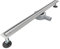 SONNI Edelstahl Duschrinne 80 cm, Komplettset Ablauf 360° Drehbar, Schmal Schlank 15 mm Platte, mit Geruchsstop, Haarsieb - Randablauf