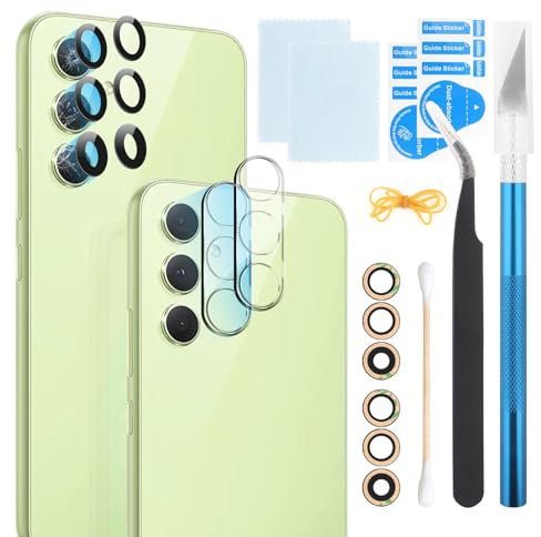 RongZy 2 Pezzi per Samsung Galaxy A54 5G Fotocamera Posteriore Posteriore per Samsung Galaxy A54 5G A546 Lente di Ricambio per Fotocamera Posteriore Coprire con Kit di Riparazione