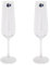 Calledelregalo Verres à champagne en cristal de Bohême / 2 flûtes à champagne élégantes pour cadeau/Verre de Bohême / 200 ml / (2)