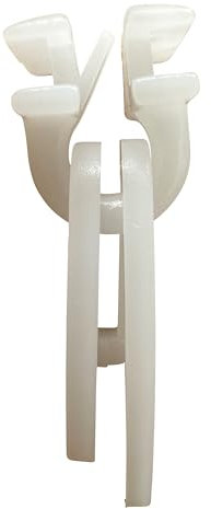 rewagi 100 Universal-Gleiter GON & 100 Steckhaken - Gardinenhaken Doppelt - Farbe: weiß, Überklipshaken, Faltenhaken, Faltenlegehaken.