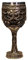 KESOTO Vintage Medieval Goblet Dragon Pattern Drinking Glass Multipurpose Anniversary Decoration, brown