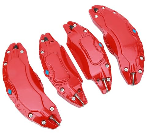Aluminium Alloy Brake Caliper Cover - 4 Pcs Red with Installation Kit for 2020-2023 Vehicles
