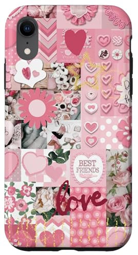 iPhone XR Pink Preppy Fun Girly Collage Case