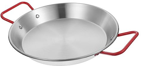 OFFSCH Edelstahl Bratpfanne Praktische Pfanne Für Brathähnchen Und Nudelgerichte Küchenbedarf Mit Antihaftbeschichtung Und Flachem Boden Für Einfaches Wenden