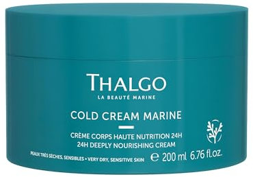 THALGO Feuchtigkeitsspendende Körpercreme – Intensive Pflege für trockene Haut, zarte Textur, langanhaltender Schutz, 200 ml