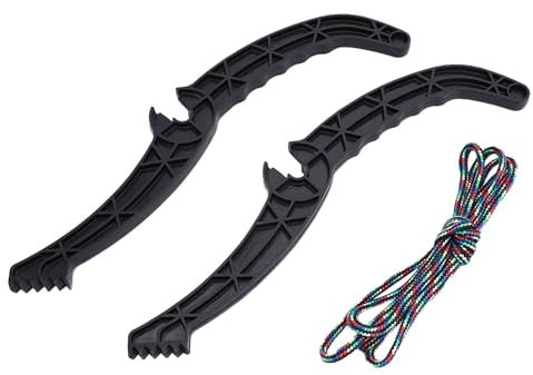 Amagogo 1 Paar Ski Schlitten Bremsbeläge Ersatz zubehör Zubehör Ski Schlitze Handbremse für Outdoor Ski Gras Rutsche Rodeln