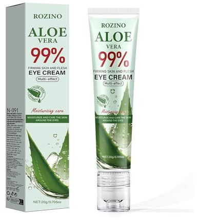 Feuchtigkeitsspendende Augengelcreme, Aloe Straffende Augencreme mit 99% Bio-Aloe Vera Hydrating und Beruhigung unter den Augen, Natürliche tägliche Augenringe unter den Augen, verbessern und straffen