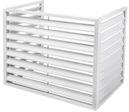 Copertura per aria condizionata, frangivista per pompa di calore, telaio in alluminio, frangivista decorativa (3 side)