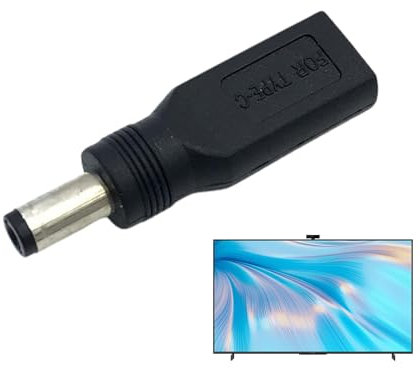 USB auf DC Stecker auf DC Buchse Adapter - DC Buchse Adapter - 5V DC 5.5 * 2.1mm auf USB Typ C Stecker Netzteil Ladeadapter für Laptop, Telefon