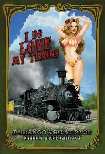 mrdeco Holzschild 12x18cm sexy pin up Love My Trains Eisenbahn Zug Holz Schild