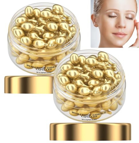 Capsules de sérum anti-âge pour le visage à la vitamine E et à l'acide hyaluronique, sérum raffermissant hydratant au rétinol et au collagène, 30 capsules pour les rides, les taches brunes (2PCS)