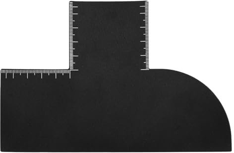 Gosknor Friseur Verbesserungskarten, T-Form Haaransatz-Formungswerkzeug mit Messindikatoren Wiederverwendbar Color Spray Edge Hair Liner Card für Präzises Kantenaufstellen Bartaufrichtungswerkzeuge