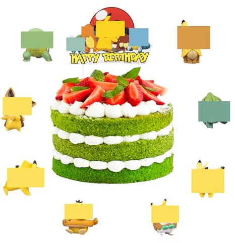 9 Stück Tortendeko Minifiguren Kuchen Deko Figuren Set, Cupcake Toppers Dekoration, Cupcake Toppers für Kindergeburtstag Party Geburtstag Kuchen Dekoration Supplies, Happy Birthday Cake Topper