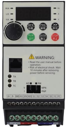 Variateur de fréquence 1,5 KW Convertisseur triphasé Onduleur Contrôleur de Vitesse du Moteur de Broche Support Universel Communication 485 Haute efficacité Économie d'énergie