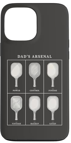 Dad's Arsenal Pickleball Paddle Collection Funny Case for iPhone 13 Pro Max