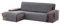 Textil-home Adele Chaise Longue Sofa Bezug, Schutz für Linke Arm Gesteppte Sofas. Größe -240cm. Farbe Grau (Vorderansicht)