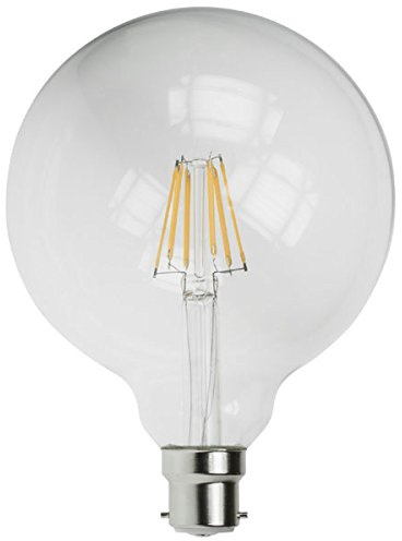 Prolite LED Filament 125mm Globe Clear 2200K B22d 6W 240V Dimmable