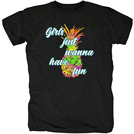 TSP Girls just Wanna Have Fun T-Shirt Herren Fun Lustig Mädelsabend XL Schwarz