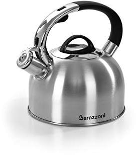 Bollitore 2,5lt, Acciaio inox 18/10 satinato, Adatto a tutti i piani cottura induzione compresa, Con fischio e beccuccio dosatore.
