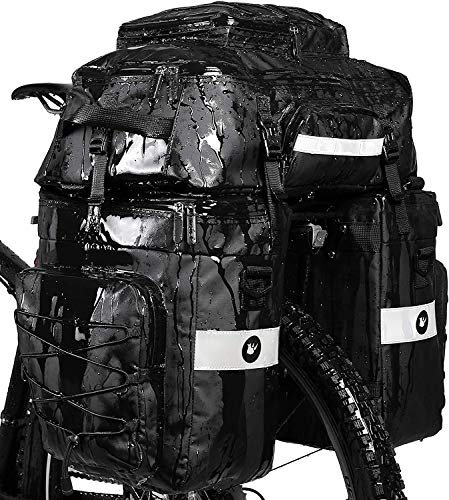 HUNTVP Fahrrad Gepäckträgertasche Fahrrad Hinterradtasche Wasserdicht - 3 in 1 Radfahren Multifunktions Rücksitztasche mit Regenschutz