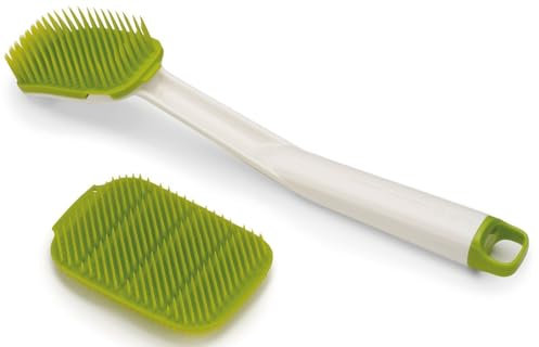 Joseph Joseph CleanTech Juego de Dos Piezas con Estropajo y Cepillo de Fregar - Blanco/Verde