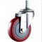 MroMax 2 Stück 100 mm Lenkrollen Durchmesser 130 kg PU-Räder Rollen M10 Gewinde Schraube Eisen Bremsverriegelung Industrie für Trolley