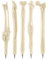 5Pcs Neuheit Knochenform Kugelschreiber Neuheit Finger Schädel-Knochen-Kugelschreiber mit schwarzer Tinte Schreibwaren Bürobedarf für Schüler Ärzte Krankenschwestern Medics Geschenk