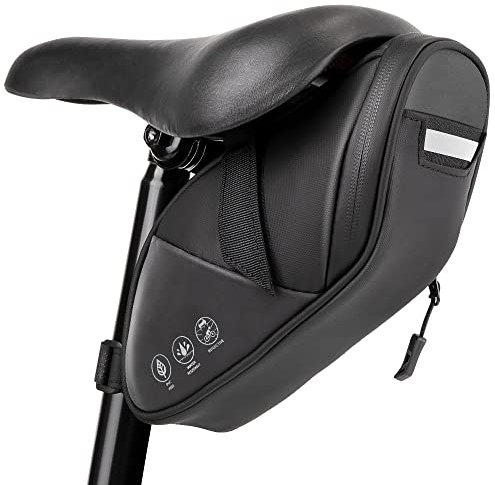 Nasjac 1.2L Cycling Under Seat Bag - Waterproof Reflective Mountain & Road Bike Storage Pack