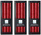 Stearin Stabkerzen, dunkelrot, 25 cm x 2,2 cm, 12er Set, Leuchterkerzen/Bio - Kerzen