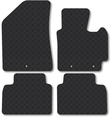Kia Soul (2014-2019) 3mm Rubber Car Mats | Tailored Fit Durable Floor Mats Full Coverage Protection Waterproof Accessories Easy Clean Anti Slip Made in the UK