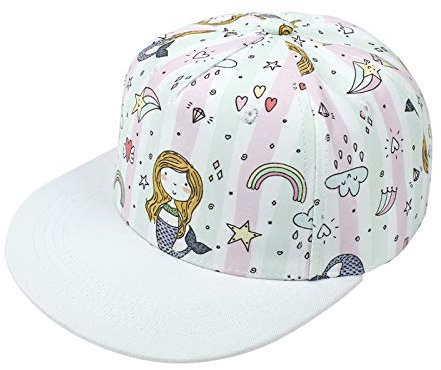 Happy Cherry Cappellino con Visiera Piatta Cappellino Bambini Ragazzini Berretto da Baseball cap Viaggio Outdoor Sport 52cm 2-4 Anni