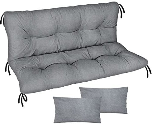 Ferocity Coussin imperméable pour balancelle de Jardin, Matelas 100x50x50 pour Meubles en Palette, Grand Confort Coussins avec Dossier, Meubles de Jardin, Lin [133]