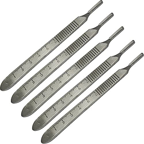 YNR Scalpel Handle No.4 Fits Various Standard Blades - Surgical,Sign,Craft,Card Making Cutter,Podiatry,Dental (2 Handles)