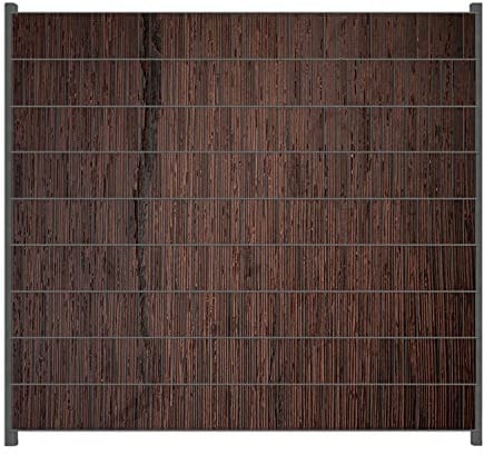 Wallario Zaun Sichtschutz Windschutz für EIN- und Doppelstabmattenzäune in der Größe Breite 2,00m x Höhe 1,80m, Motiv: Holz-Optik Textur dunkelbraunes Holz