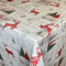 KEVKUS Wachstuch Tischdecke geprägt P1152-2 Weihnachten Advent Schneeflocke eckig rund oval (Rand: Paspelschrägband, 120 x 160 cm oval)