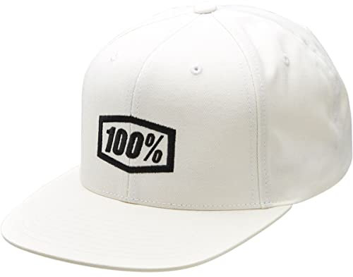 100% Casual Unisex Icon Snapback Cap Aj Fit White-Os Mütze, weiß, Einheitsgröße