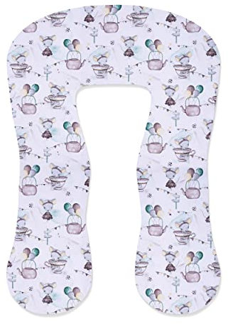Amilian Kissenbezug, Bezug; Stillkissenbezug für Lagerungskissen, Stillkissen, Seitenschläferkissen, Pregnancy Pillow; Pillow Cover; Ersatzbezug; waschbar und abnehmbar; Größe ca. 330cm