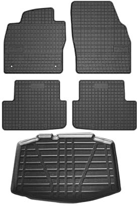 Fußmatten & Kofferraumwanne Set für VW Polo 2017-2025 Schrägheck Gummi TPE 5X