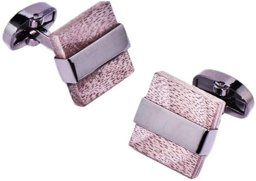 Brautvater Manschettenknöpfe, Manschettenknöpfe Schwarz Eckig Edelstahl Cufflinks Redwood Anzug Accessoires Schmuck Geschenk
