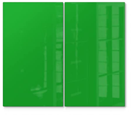 DEQORI Herdabdeckplatten Glas | 2er Set 60x52 cm | Unifarben - Mittelgrün | Ceranfeld Abdeckplatten in Küche | Herd-Abdeckungen universal | Glasplatten & Schneidebretter für Kochplatte