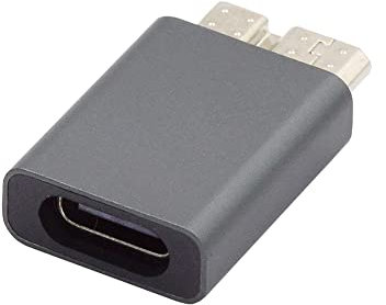 NFHK USB-C USB 3.1 Typ C Buchse auf Micro USB 3.0 Stecker Datenadapter 10Gbps Datenstrom für Laptop SSD Festplatte