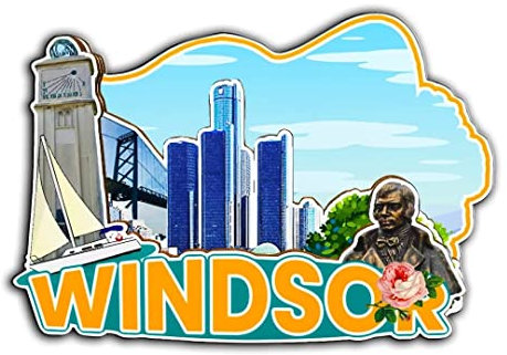 Windsor Ontario Kanada Magnet Kühlschrankmagnet Holz 3D Sehenswürdigkeiten Reise Sammlerstück Souvenirs Dekoration handgefertigt -2251