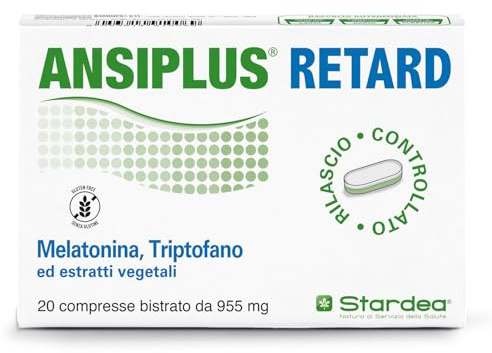 Melatonina Per Dormire Retard - Valeriana E Triptofano - 20 Cpr STARDEA | Melatonina A Rilascio Prolungato Con Giuggiolo E Vitamine B - Addormentamento E Risvegli Notturni