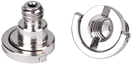 kinokoo D-Typ-Schraube zur Montage des Gehäuses auf Kameratriopd/Kameratasche/Schnellwechselplattenschraube – mit Design PF-D-Ring in Silberfarbe (2 Stück), silber, Praktisch und modisch