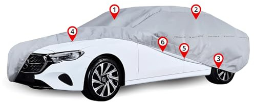 Nava Group | Couverture de grêle | Bâche de grêle | Protection de carrosserie | Protection Contre la grêle | Protection Contre la Pollution | UV | Toute l'année | Epaisseur 7mm 480-505cm Berline