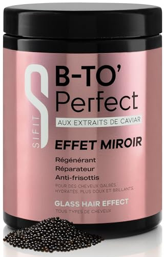 B-TO' Professionelles Haarpflegemittel auf Basis von Kaviarextrakt, Hyaluronsäure, ohne Sulfate – Parabene – Formol, Glanz-Spiegel-Effekt, Pflege, Maske für trockenes und geschwächtes Haar, 1000 ml