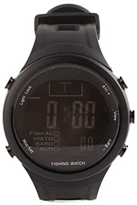 Orologio barometro per altimetro, ora e data, impermeabile, per esterni (nero)