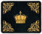 Badezimmerteppich Badematte Duschmatte Badvorleger Duschvorleger Fußmatte Krone Muster in schwarz Gold - rutschfest waschbar Fussbodenheizung geeignet flauschig - 50 x 60 cm, Design3: Krone
