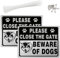 2 Pack Beware of Dogs Sign, 7.8'' x 5.9'' Beware Of The Dog Aluminum Signs with Zip Ties & Screws, Do Not Enter Warning Sign Dog Will Bite Safety Sign for Outdoor Gate Wall Fence(Black)